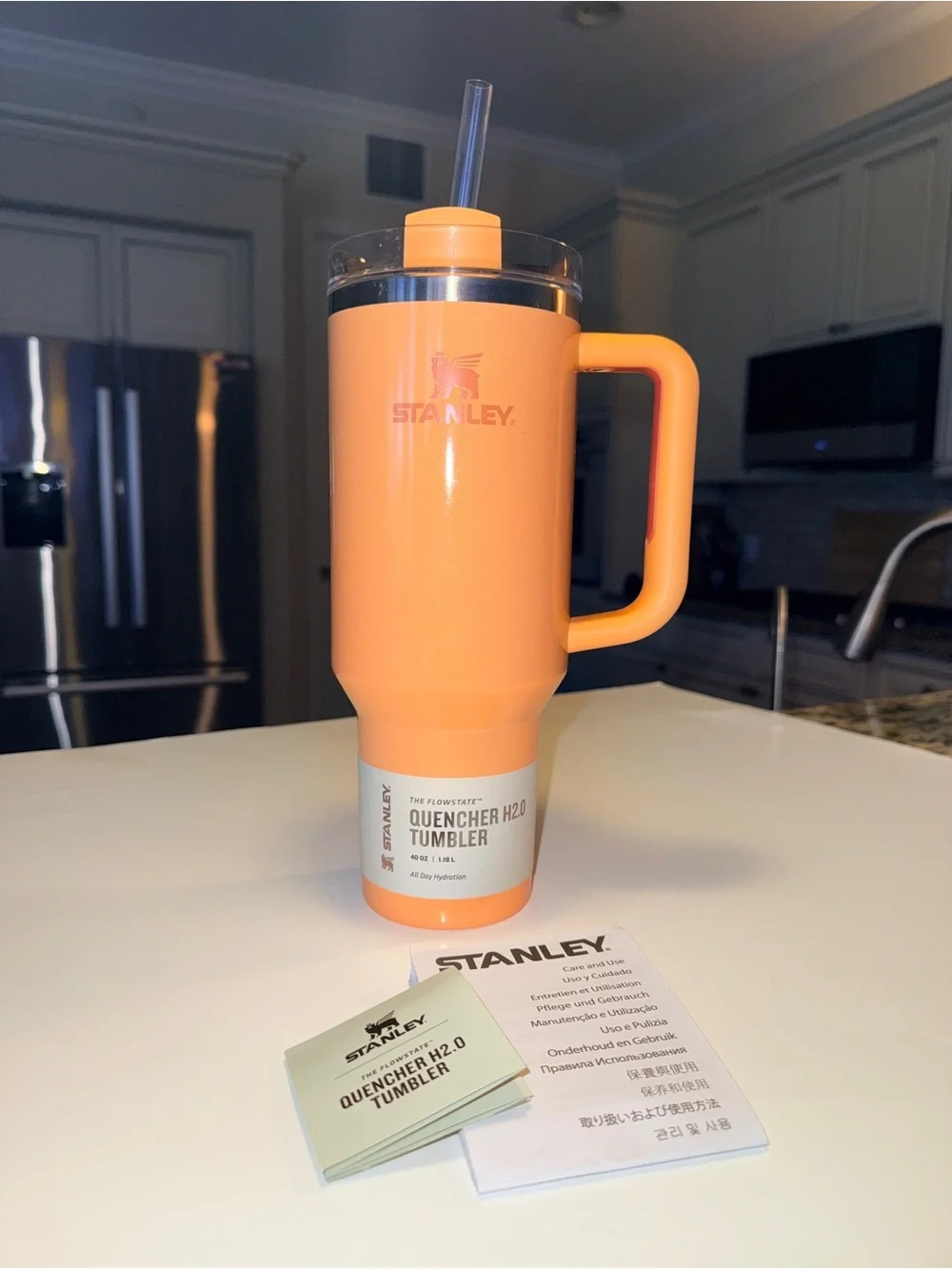 NWT Stanley H2.0 FlowState 40 oz Tumbler - Peach Bellini - NO BOX